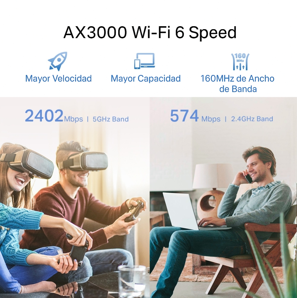 Extensor de rango WiFi 6 Mesh AX3000 5