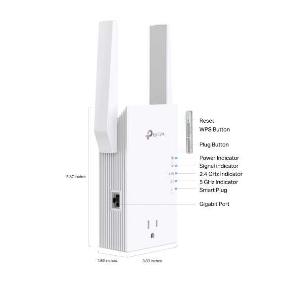 AX3000 Wi-Fi 6 Range Extender with AC Passthrough 3