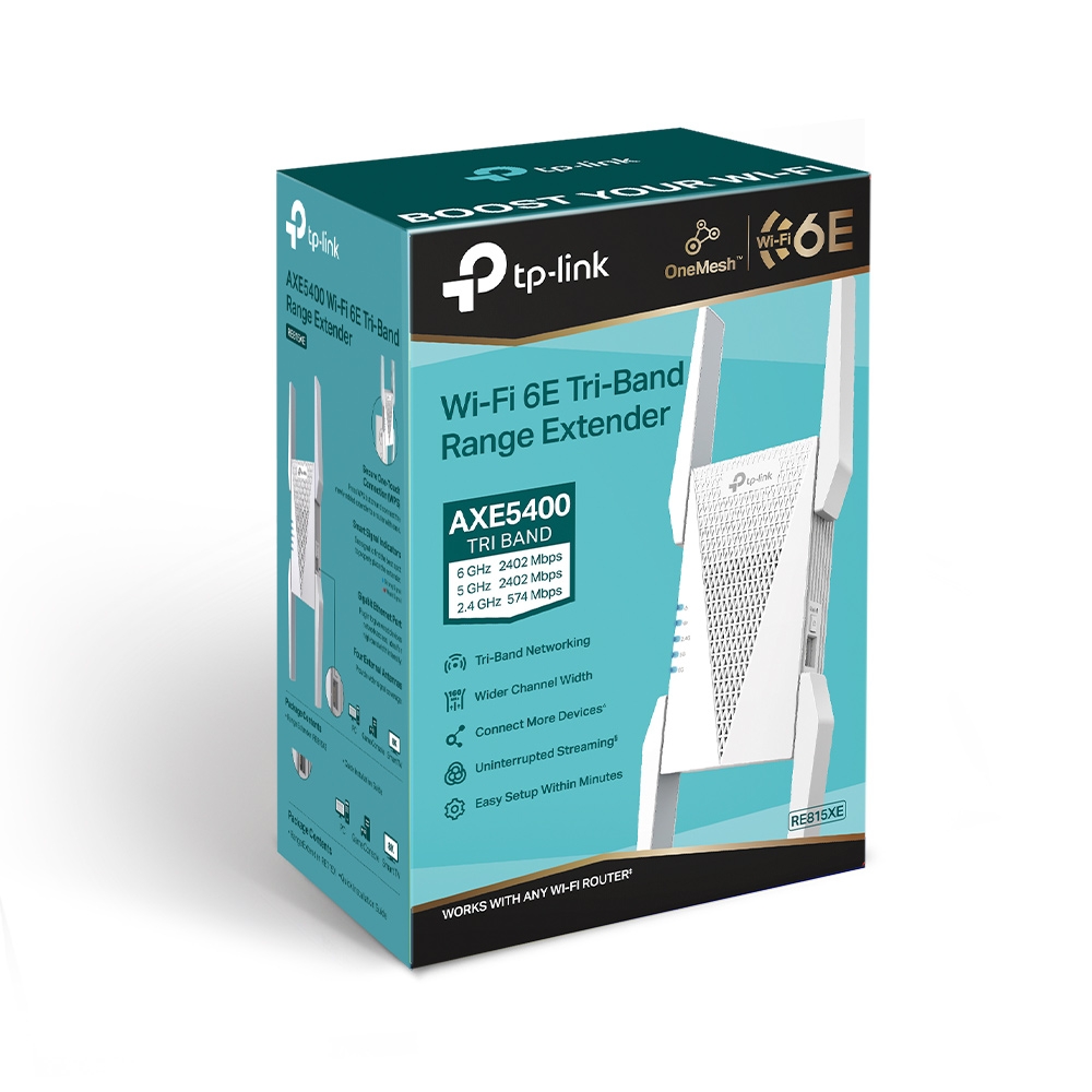 RE815XE AXE5400 Mesh Wi Fi 6E Range Extender TP Link Canada