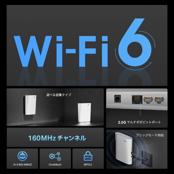 AX6000 Wi-Fi 6中継器 4
