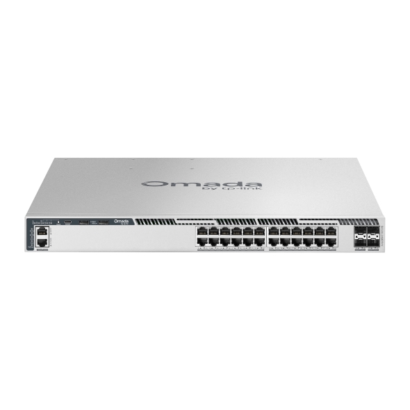 Omada Campus 24-Port 2.5G Stackable L3 Managed PoE++ Switch with 4× 25G Slots 1