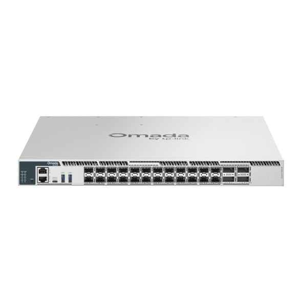 Omada Campus 24-Port 25G Stackable L3 Managed Aggregation/Core Switch with 4× 100G Slots 1