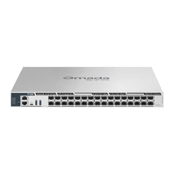 Omada Campus 26-Port 10G SFP+ Stackable L3 Managed Aggregation Switch with 6×  25G Slots 1