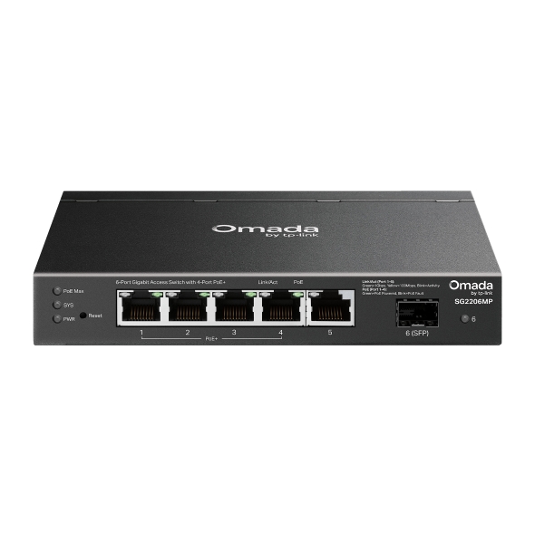 Omada Access 6-Port Gigabit Switch with 4-Port PoE+  1