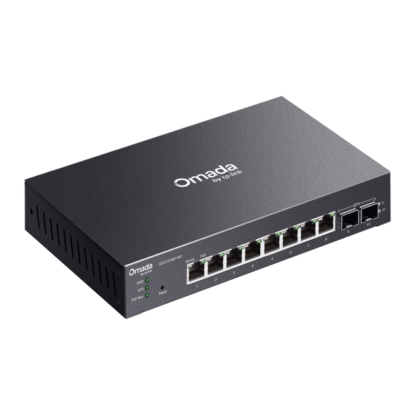 Omada Access Pro 8-Port 2.5G and 2-Port 10GE SFP+ Switch with 8-Port PoE+