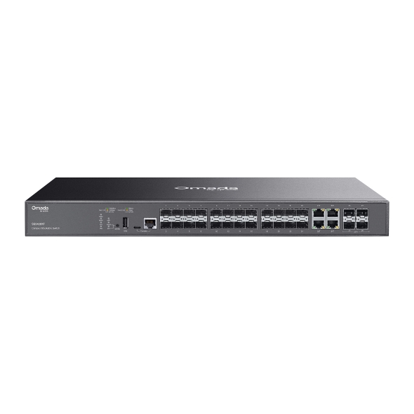 Omada Campus 24-Port SFP Stackable Lite L3 Managed Switch with  4× 10G Slots 1