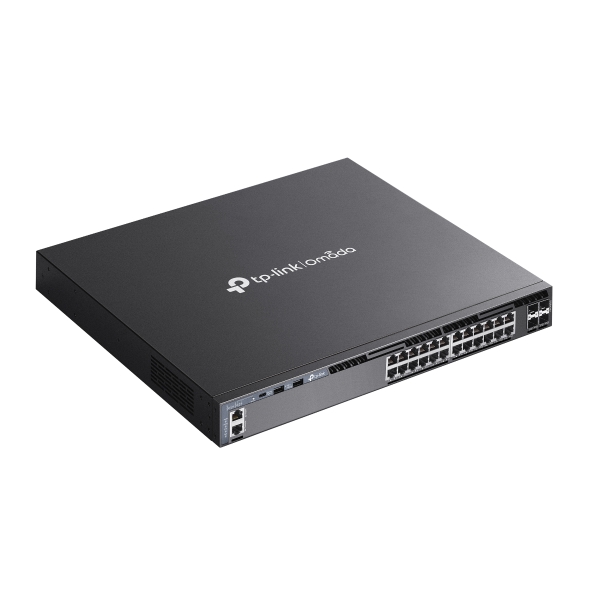 Omada 24 埠 Gigabit 可堆疊 L3 管理型交換器 (含 4 個 10G 插槽)