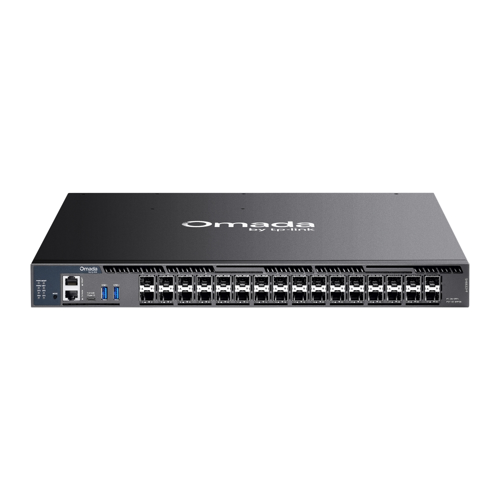 Omada Campus 26-Port 10G SFP+ Stackable L3 Managed Aggregation Switch with 6× 25G Slots 1
