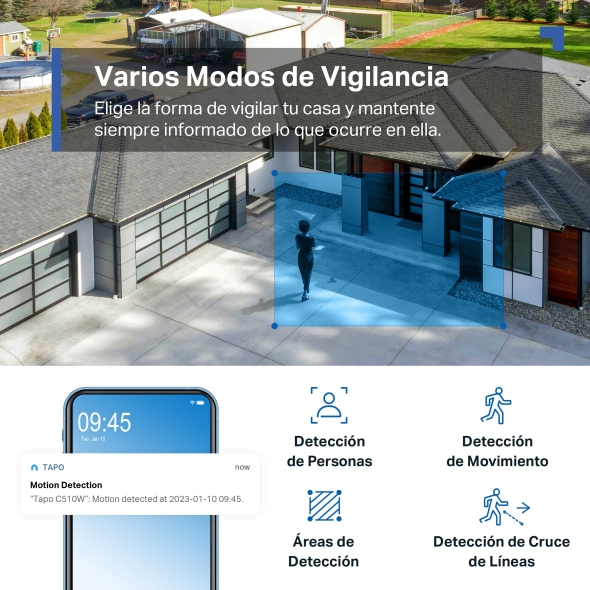 Cámara inteligente Wi-Fi de vigilancia 360º 4