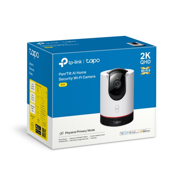 Tapo C225, Pan/Tilt AI Home Security Wi-Fi Camera