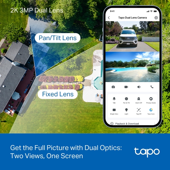 Solar-Powered Dual-Lens Pan/Tilt Security Camera Kit 5