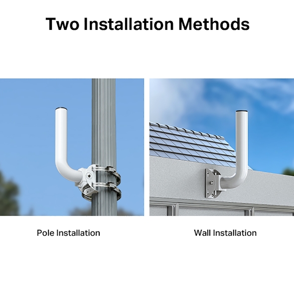 Pole and Wall-Mounted Mount for Outdoor Access Point 6