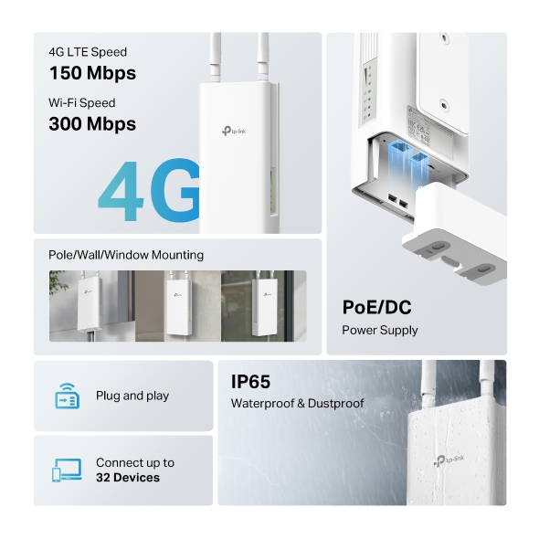 4G 300 Mbps Wi-Fi  Outdoor Router 4