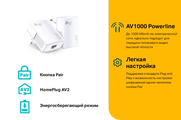 AV1000 Комплект гигабитных адаптеров 6