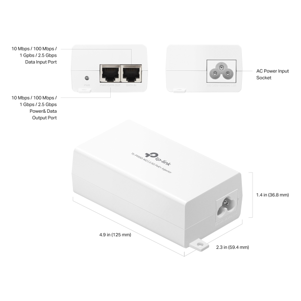 2.5G PoE+ Injector 6