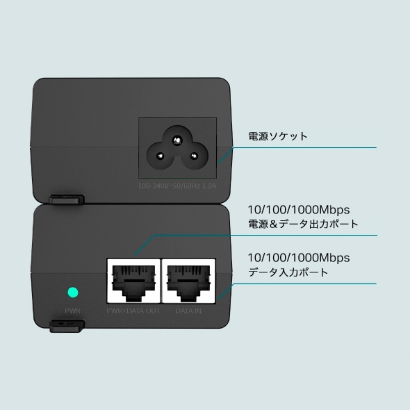 (型番変更:POE160S)PoE+ インジェクター 3