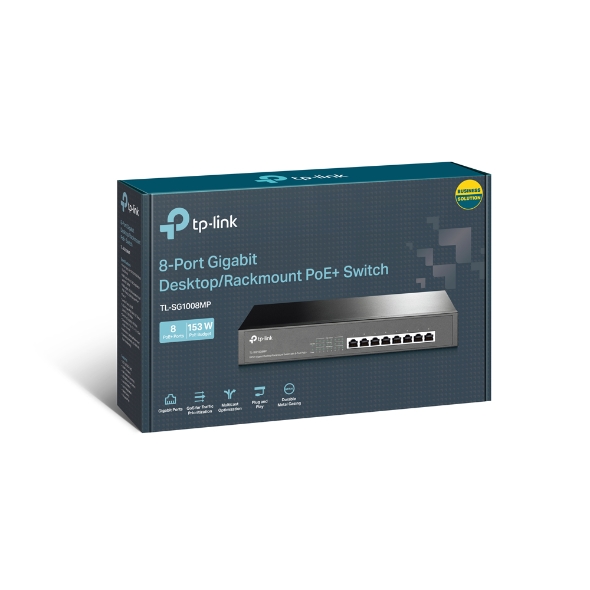 TL-SG1008MP Switch Gigabit PoE+ no administrable de 8 puertos 10/100/1000  Mbps y 8 puertos PoE para escritorio - Switches - Camaras de Seguridad Y  Control de Acceso