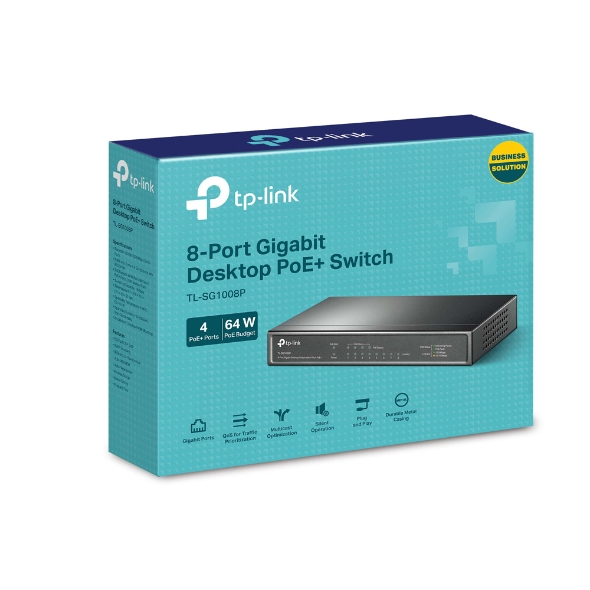 TL-SG1008P | PoE+ with 4-Port Switch Gigabit TP-Link Desktop | 8-Port