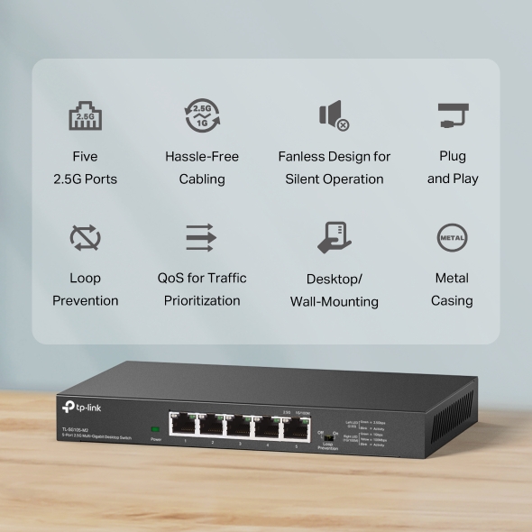 5포트 2.5G 데스크톱 스위치 4