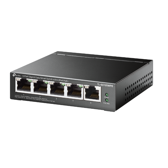 Switch Inteligente Sencillo Gigabit de 5 puertos  con PoE+ de 4 puertos 1