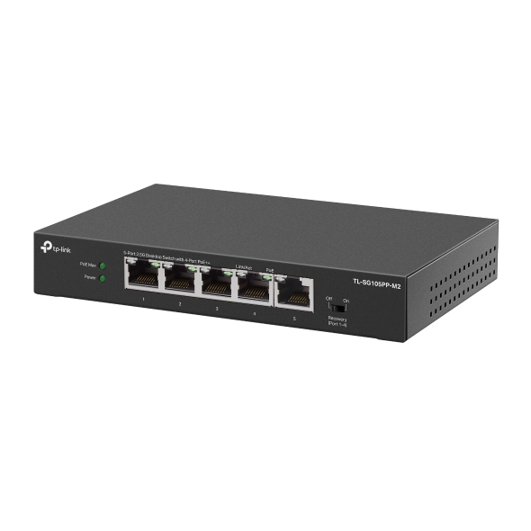 5-Port 2.5G Desktop Switch with 4-Port PoE++ 3