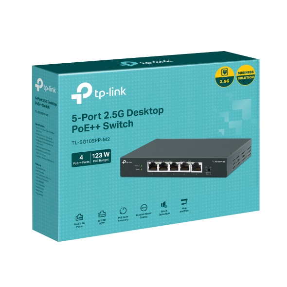 5-Port 2.5G Desktop Switch with 4-Port PoE++ 11