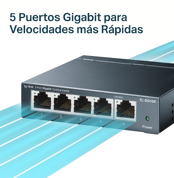 Switch para escritorio de 5 puertos Gigabit 5