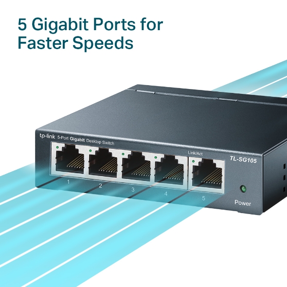 5-Port 10/100/1000Mbps Desktop Switch 6