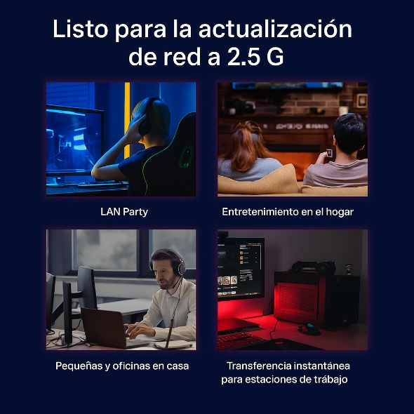 Switch para escritorio de 8 puertos 2.5Gbps 5