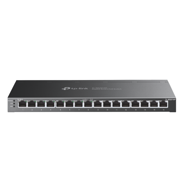 JetStream 16-Port Gigabit Smart Switch with 8-Port PoE+ 1