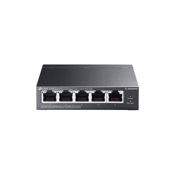 5-Port Gigabit Easy Managed Switch with 4-Port PoE+