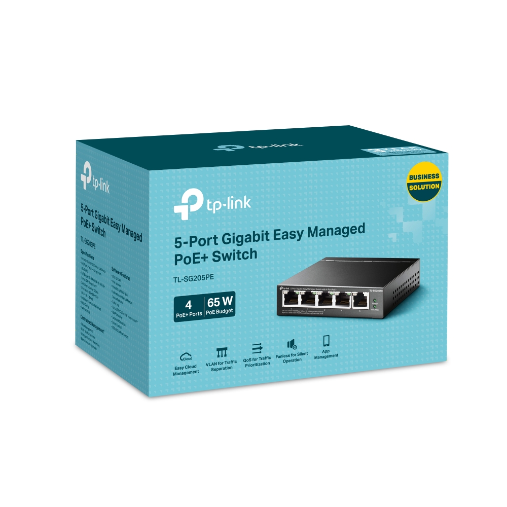 5-Port Gigabit Easy Managed Switch with 4-Port PoE+ 6