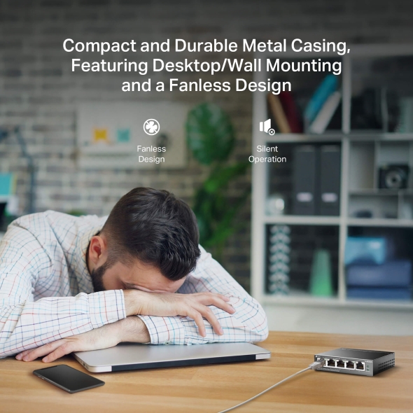 5-Port Gigabit Easy Managed Switch with 4-Port PoE+ 9