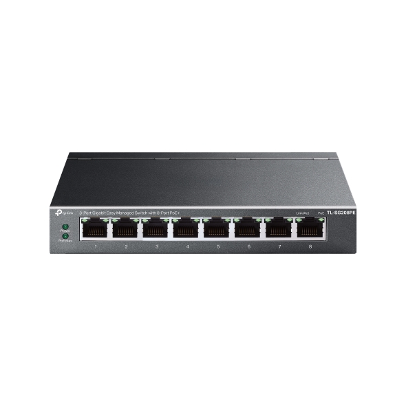 8-Port Gigabit Easy Managed Switch with 8-Port PoE+ 1