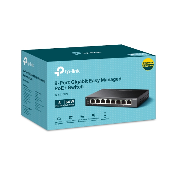 8-Port Gigabit Easy Managed Switch with 8-Port PoE+ 10