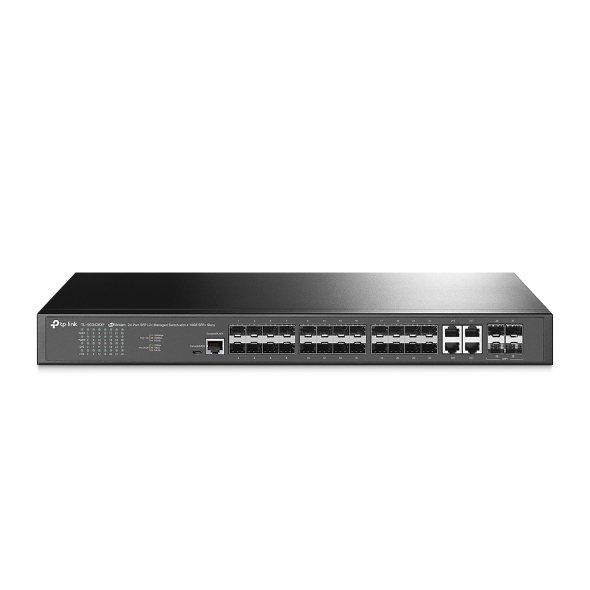 Switch administrable JetStream 24 ports SFP L2+ avec 4 emplacements SFP+ 10GE 1