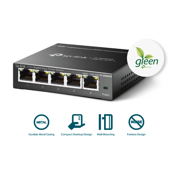 TP-Link 5-Port 10/100/1000 Mbps Unmanaged Switch Black TL-SG605 - Best Buy