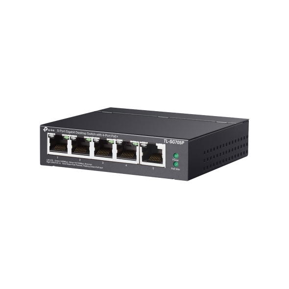 5-Port Gigabit Desktop Switch with 4-Port PoE+