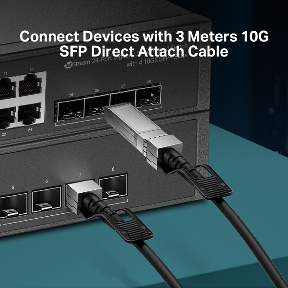 TL-SM5220-3M | 10G SFP+ ダイレクトアタッチケーブル (3メートル