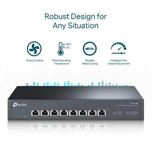 8-Port 10G Desktop/Rackmount Switch 8