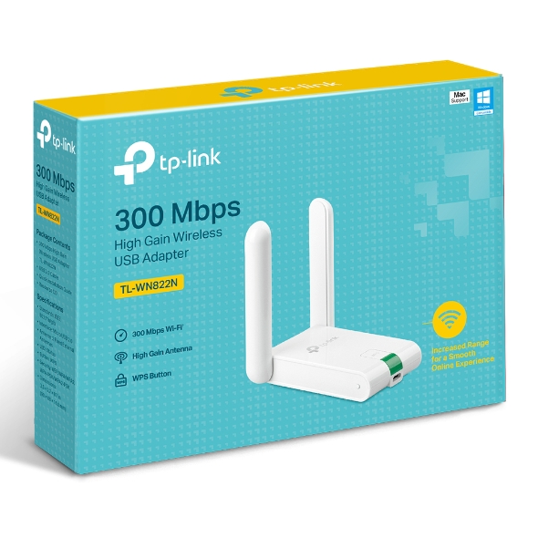 Adaptador Wi-Fi 4 N300 de Alta Ganancia 6