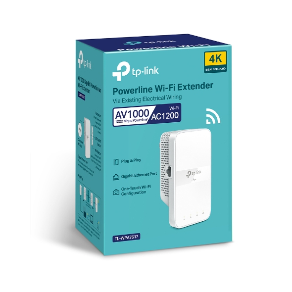 TL-WPA7617 KIT, Kit 2x CPL AV1000 Gigabit WiFi AC avec prise gigogne