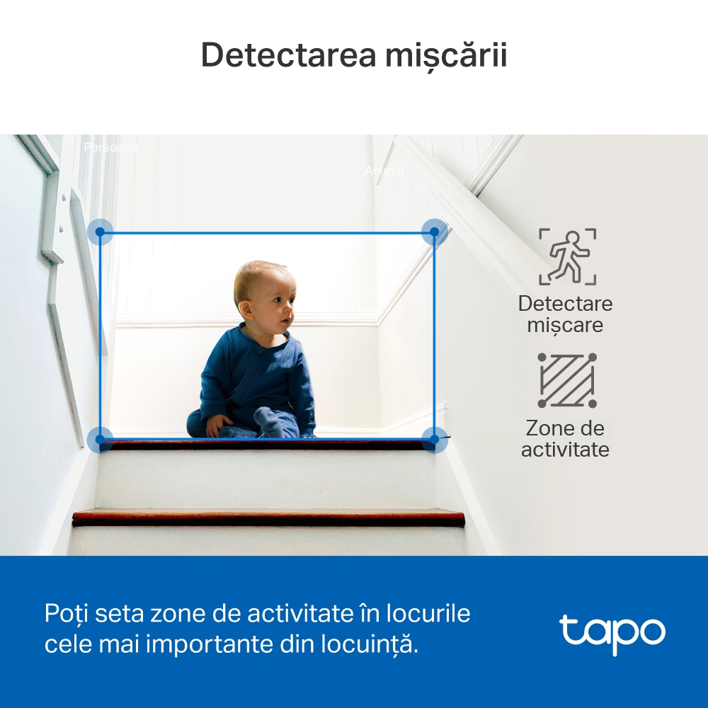 Cameră de supraveghere Pan/Tilt Wi-Fi, 3K 5MP și Detectare AI 8