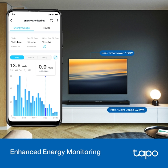 Mini Smart Wi-Fi Plug, Energy Monitoring 3