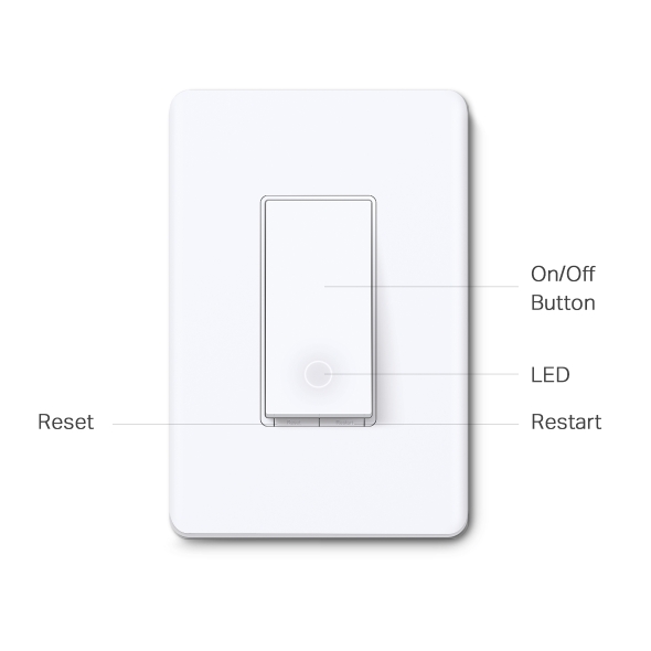 TP-Link - Tapo Smart Wi-Fi Light Switch with Matter - White TS15