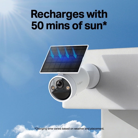 Battery-Powered Security Camera with Built-In Solar Panel 2
