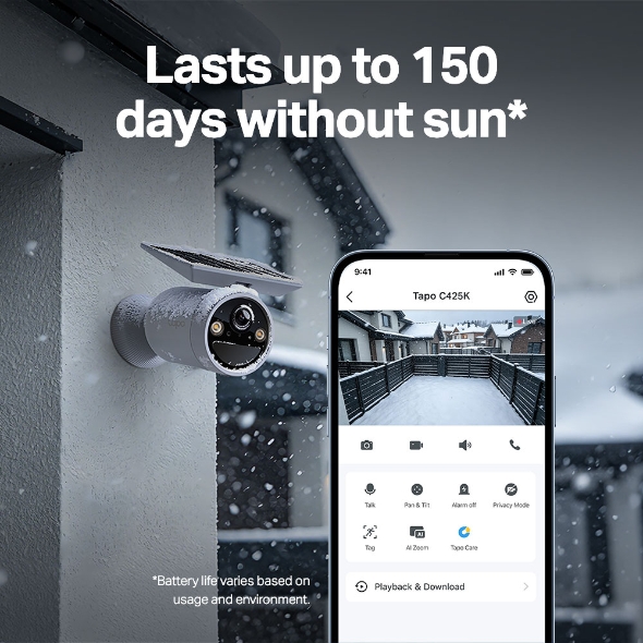 Battery-Powered Security Camera with Built-In Solar Panel 7