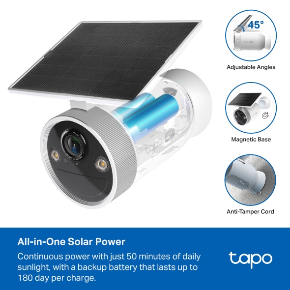 Battery-Powered Security Camera with Built-In Solar Panel 5