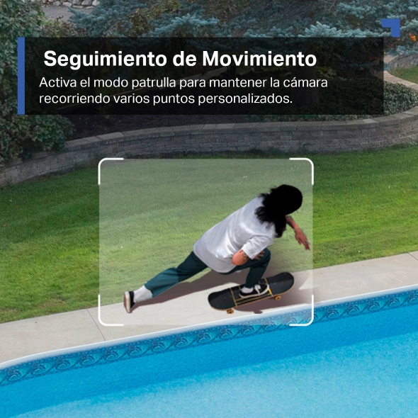 Cámara de seguridad exterior con movimiento horizontal y vertical 6