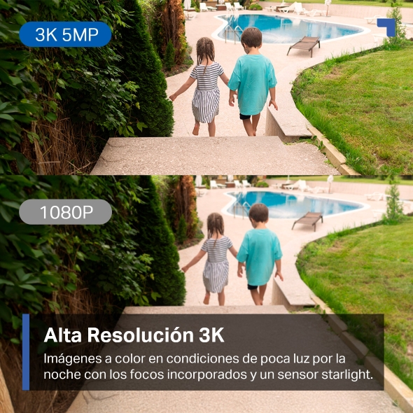 Cámara de seguridad exterior con movimiento horizontal y vertical 9